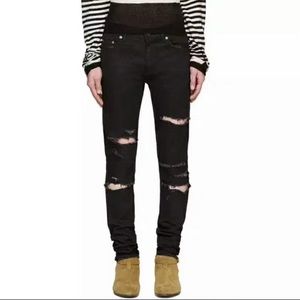 Saint Laurent Ripped Skinny Slim Distressed Jeans